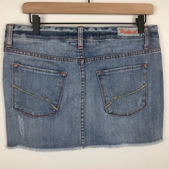 Double A denim mini skirt raw hem - Picture 5 of 6